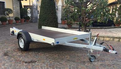 Rimorchio humbaur kft 1500 con rampe a scomparsa