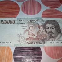 100000 Lire Caravaggio 1° Tipo SERIE YB 416627 K