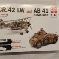 SUPERMODEL 1/48 Kit doppio blindo AB41+ Fiat CR 42