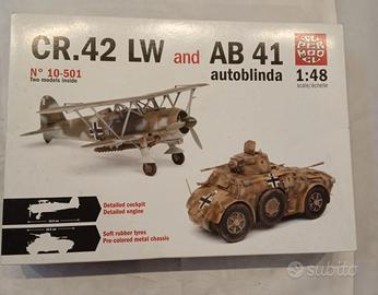 SUPERMODEL 1/48 Kit doppio blindo AB41+ Fiat CR 42