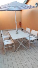 Set tavolo e sedie in Alluminio 