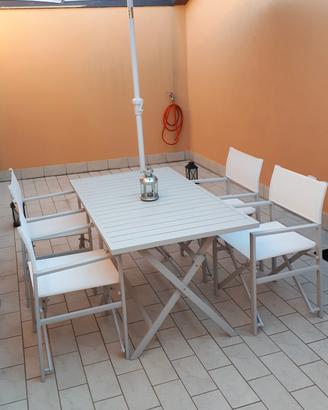 Set tavolo e sedie in Alluminio 