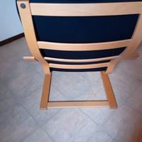 Poltrona con poggiapiedi ikea