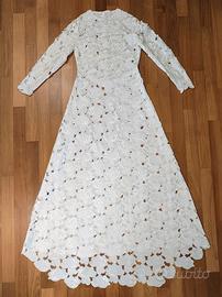 ABITO DA SPOSA VINTAGE CON STOLE IN VERO VISONE