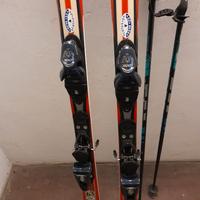 Sci Dynastar con attacchi,  bastoncini, scarponi