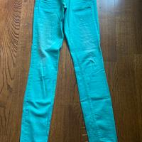 Jeans donna verde acqua marina