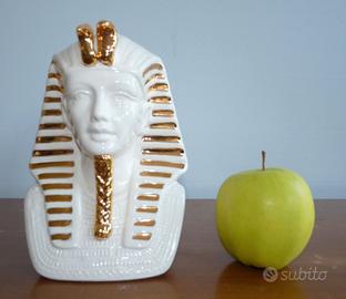 Teste egiziane in ceramica soprammobile elegante