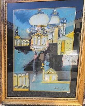 Remo Brindisi olio su tele 50 x 70  - Archiviato