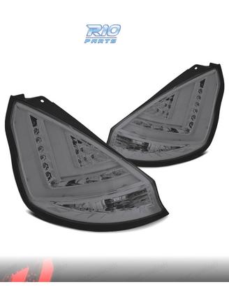 FANALI FORD FIESTA MK7 12-17 LIGHT BAR FONDO CROMA