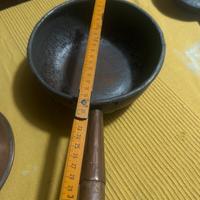 Casseruola in rame  e legno