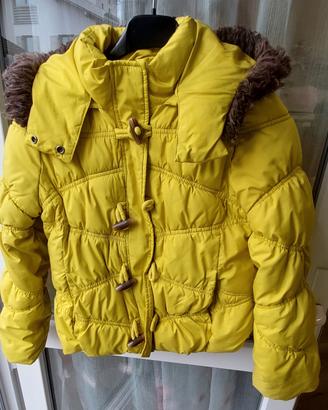 Piumino Benetton giallo 7-8 anni