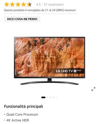 TV smart 55 pollici LG UHD 4K 