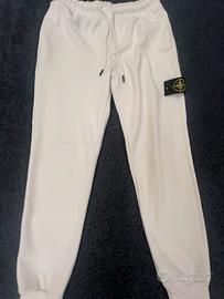 pantaloni stone island bianchi