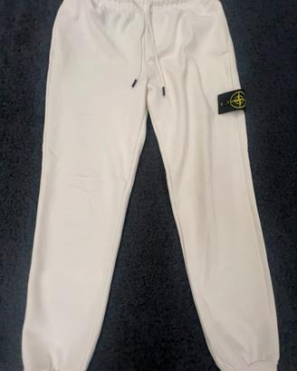 pantaloni stone island bianchi