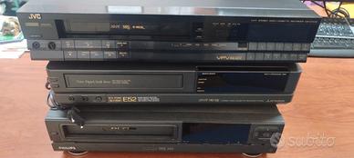 lotto 3 vhs vcr hifi vintage professionali