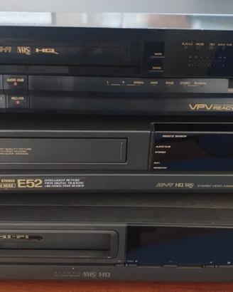 lotto 3 vhs vcr hifi vintage professionali
