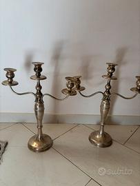 Coppia candelieri argento 925