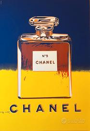 Poster vintage WARHOL ANDY CHANEL GIALLO