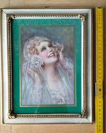 vecchio quadretto dama anni '20