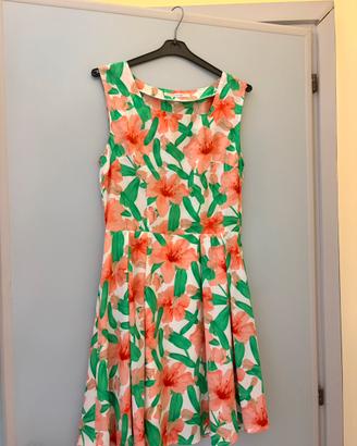 Vestito bianco a fiori