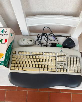 Kit tastiera e mouse vintage Logitech cordless Des