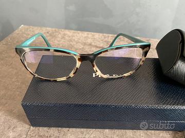 Montatura maculata, interno verde, marca Prada