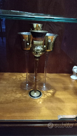 N.4 portacandele in cristallo dattilo house