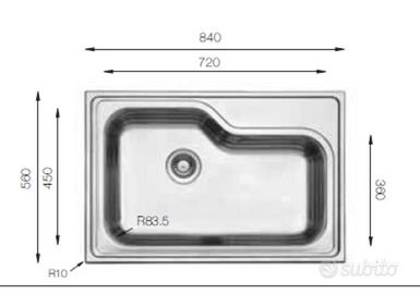 Lavello inox da cucina monovasca
