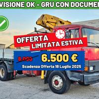 Iveco turbo 145.17 gru e cassone fisso -