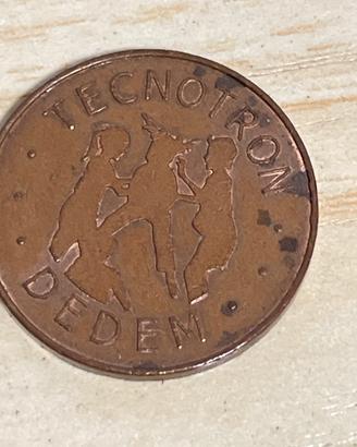 Gettone vintage in bronzo di Tecnotron Dedem