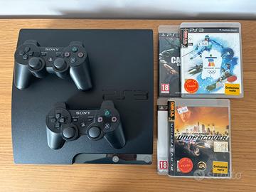 Play station 3 slim + 2 joystick + 4 giochi