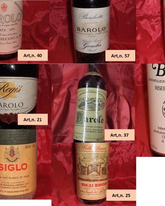 Grandi bottiglie d'annata Vino Barolo Tocai Siglo