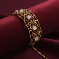 Bracciale Vintage stile 800 pietre Quarzo rosa