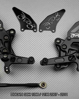 Pedane arretrate DUCATI SBK 1098 / 1198 2007 2011