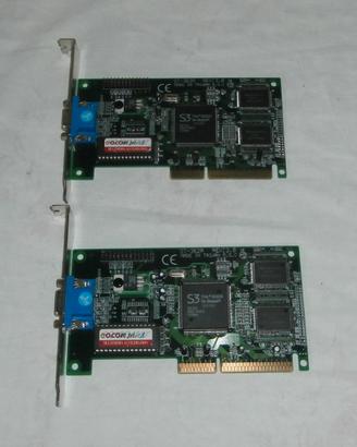 due schede video 4 mb agp , vga s3 trio 3D/2X