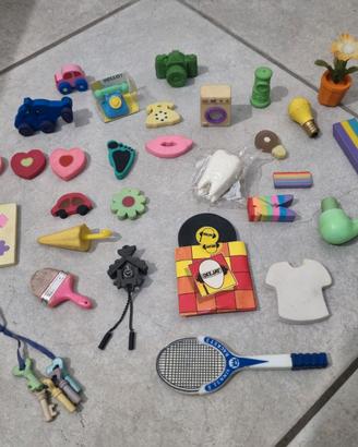 Lotto di 60+ Gomme Gommine anni '70 '80 90 Vintage