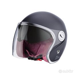 CASCO JET VINTAGE MOTO STORME CLYDE DOPPIA VISIERA