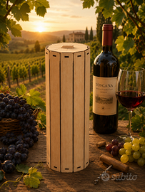 Scatola in legno portabottiglie