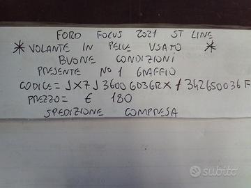 Volante in pelle ford focus 2021 st line