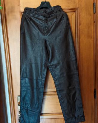 Pantaloni in vera pelle di vitello 