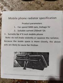 Raffrescatore per gaming smartphone.