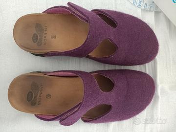 Scarpe in feltro viola 