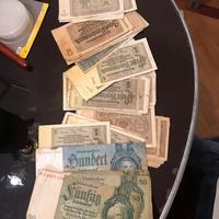 Gruppo banconote terzo reich mark