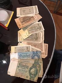 Gruppo banconote terzo reich mark