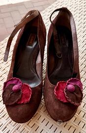 Pumps con zeppa / Mary Jane in camoscio VIC MATIE