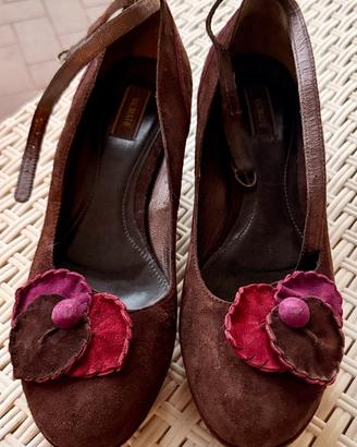 Pumps con zeppa / Mary Jane in camoscio VIC MATIE