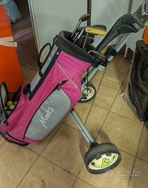 Set completo golf con carrello e sacca (usato)