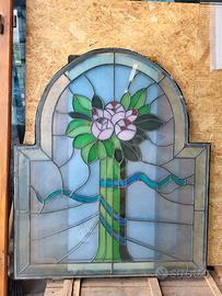 Vetro artistico Liberty firmato – 88x103 cm