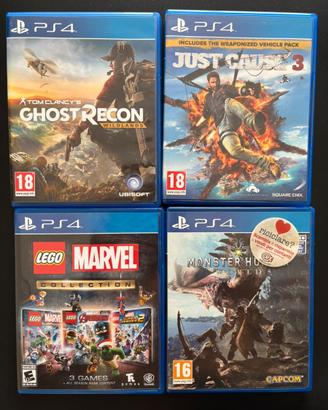 Bundle Giochi PS4 (Monster Hunter, Just Cause 3…)