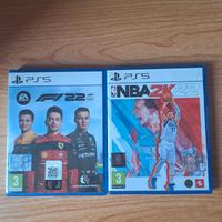 Formula 1 22 e NBA 22 Playstation 5